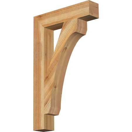 Ekena Millwork Legacy Block Rough Sawn Bracket, Western Red Cedar, 4"W x 20"D x 32"H BKT04X20X32LEC05RWR